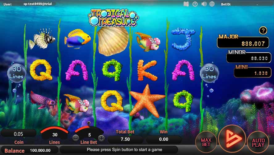 สล็อตออนไลน์ Sa Gaming  เกม Tropical Treasure