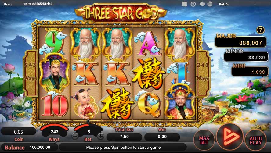 สล็อตออนไลน์ Sa Gaming  เกม Three Star God